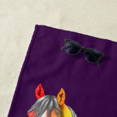 レインボーカラフルドリップウェッ絵を描トホース ビーチタオル (インサイチュ)