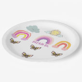 レインボーカラフルドリームビッグ ペーパープレート (アングル)