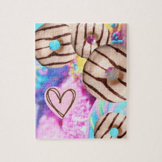 レインボーカラフルドーナツパズル ジグソーパズル