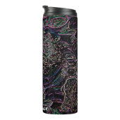 レインボーカラフルネオン大理石のバブルライン タンブラー (回転右)