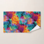 レインボーカラフルネオン抽象芸術水彩 バスタオルセット (ハンドタオル)