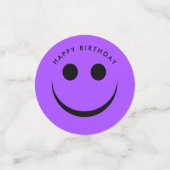 レインボーカラフルハピー顔誕生日紙吹雪 コンフェッティ (スモール正面)