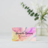 レインボーカラフルハンド書プロフェッショナル 名刺 (スタンド正面)