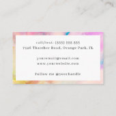 レインボーカラフルハンド書プロフェッショナル 名刺 (裏面)