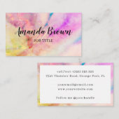 レインボーカラフルハンド書プロフェッショナル 名刺 (正面/裏面)