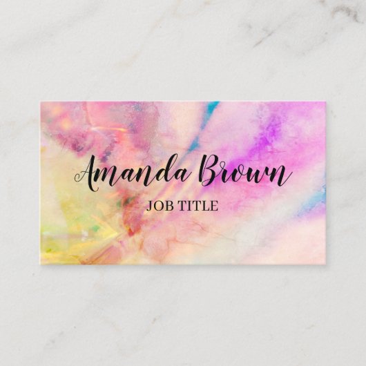 レインボーカラフルハンド書プロフェッショナル 名刺 (正面)