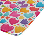 レインボーカラフルハートバレンタイン カッティングボード (角)