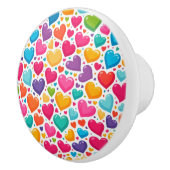 レインボーカラフルハートバレンタイン セラミックノブ (右)