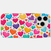 レインボーカラフルハートバレンタイン Case-Mate iPhoneケース (裏面 (横))