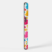 レインボーカラフルハートバレンタイン iPhoneケース (右側面)