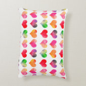レインボーカラフルハートボホアート アクセントクッション (裏面(縦))