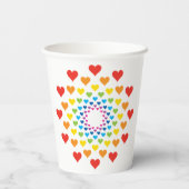 レインボーカラフルハート 紙コップ (裏面)