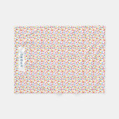 レインボーカラフルバブルガムキャンディパーソナライズされた フリースブランケット (正面(横))