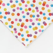 レインボーカラフルバブルガムキャンディパーソナライズされた フリースブランケット (角)