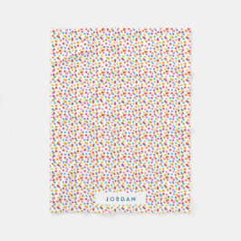 レインボーカラフルバブルガムキャンディパーソナライズされた フリースブランケット