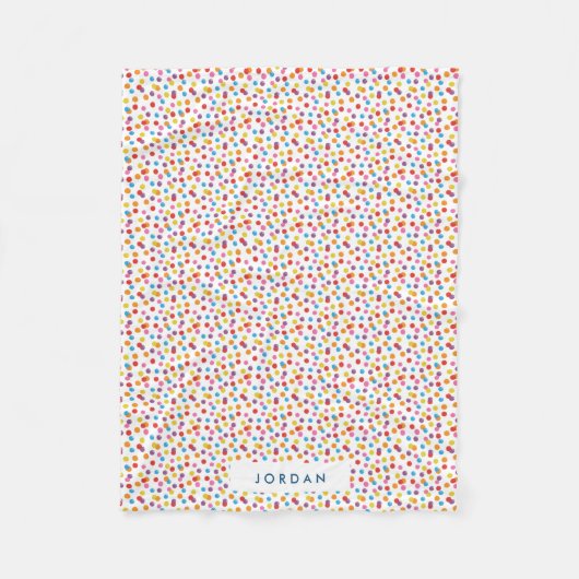 レインボーカラフルバブルガムキャンディパーソナライズされた フリースブランケット (正面)