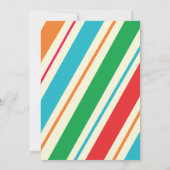 レインボーカラフルバブルドーム子供の誕生日パーティー 招待状 (裏面)