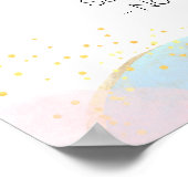 レインボーカラフルバブル白ベビーシャワーへようこそ ポスター (角)