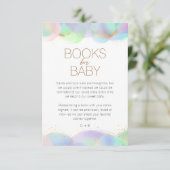 レインボーカラフルバブル赤ちゃんシャワーベビー本 エンクロージャーカード (スタンド正面)