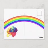 レインボーカラフルバラ花 ポストカード (裏面)