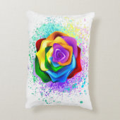 レインボーカラフルバラ アクセントクッション (裏面(縦))