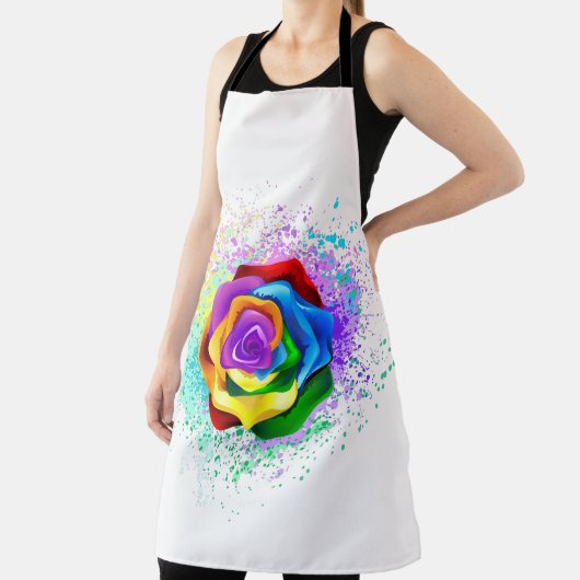 レインボーカラフルバラ エプロン (インサイチュ)