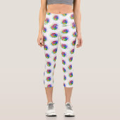 レインボーカラフルバラ カプリレギンス (正面)