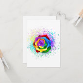 レインボーカラフルバラ カード (正面/裏面インサイチュ)