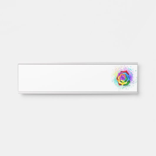 レインボーカラフルバラ サインプレート (正面)