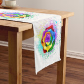 レインボーカラフルバラ ショートテーブルランナー (インサイチュ)