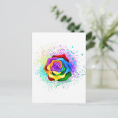 レインボーカラフルバラ シーズンポストカード (スタンド正面)