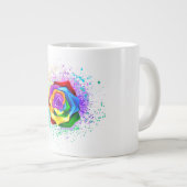 レインボーカラフルバラ ジャンボコーヒーマグカップ (正面右)