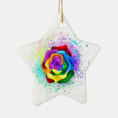 レインボーカラフルバラ セラミックオーナメント (右)