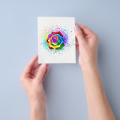 レインボーカラフルバラ チラシ (手)