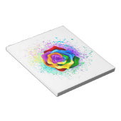 レインボーカラフルバラ ノートパッド (アングル)