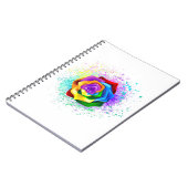 レインボーカラフルバラ ノートブック (左側)