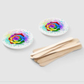 レインボーカラフルバラ ハンドファン (組立なし)