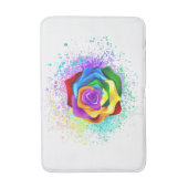 レインボーカラフルバラ バスマット (正面縦)