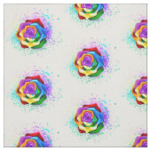 レインボーカラフルバラ ファブリック (見本)