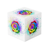 レインボーカラフルバラ フォトキューブ (裏面アングル)