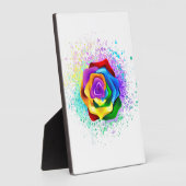 レインボーカラフルバラ フォトプラーク (側面)
