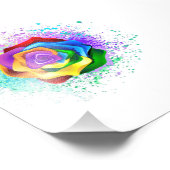 レインボーカラフルバラ フォトプリント            (角)