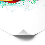 レインボーカラフルバラ フォトプリント            (角)