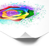 レインボーカラフルバラ フォトプリント            (角)