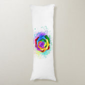 レインボーカラフルバラ ボディピロー (正面縦)