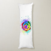 レインボーカラフルバラ ボディピロー (裏面 (縦))