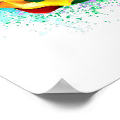 レインボーカラフルバラ ポスター (角)