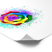 レインボーカラフルバラ ポスター (角)