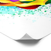 レインボーカラフルバラ ポスター (角)