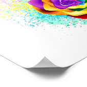 レインボーカラフルバラ ポスター (角)